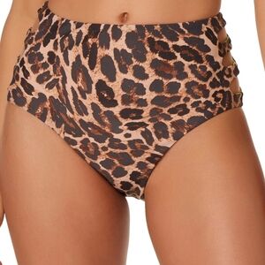 BAR III Cheetah Print Bikini Bottoms High Rise Swim SIZE MEDIUM NEW